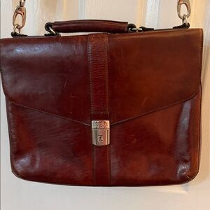 Bosca Rich Brown Leather Briefcase
